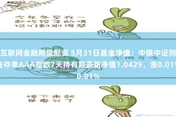 互联网金融期货配资 5月31日基金净值：中银中证同业存单AAA指数7天持有期最新净值1.0429，涨0.01%