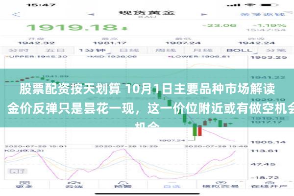股票配资按天划算 10月1日主要品种市场解读：金价反弹只是昙花一现，这一价位附近或有做空机会