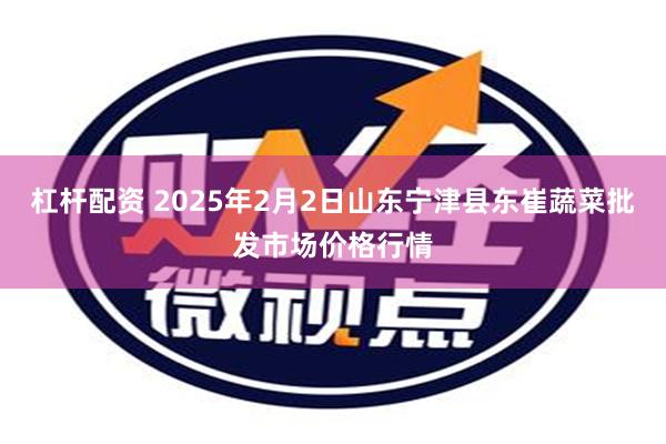 杠杆配资 2025年2月2日山东宁津县东崔蔬菜批发市场价格行情